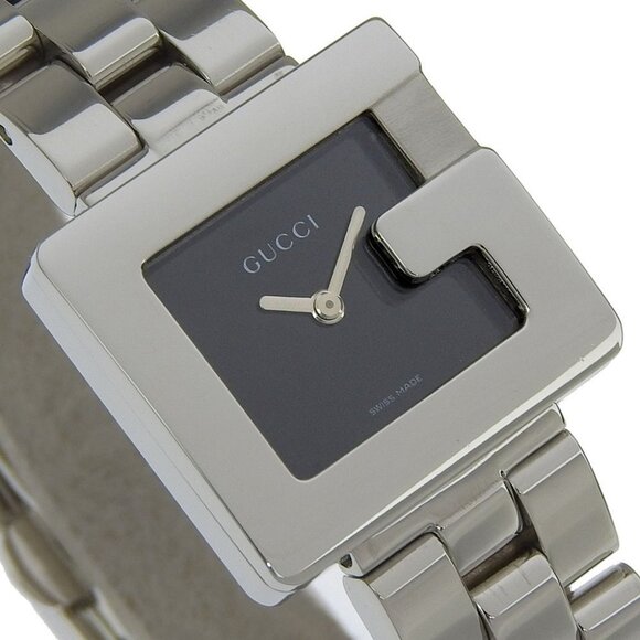 GUCCI G watch Watches 3600L blackDial Stainless Steel Quartz Analog display - Picture 3 of 8